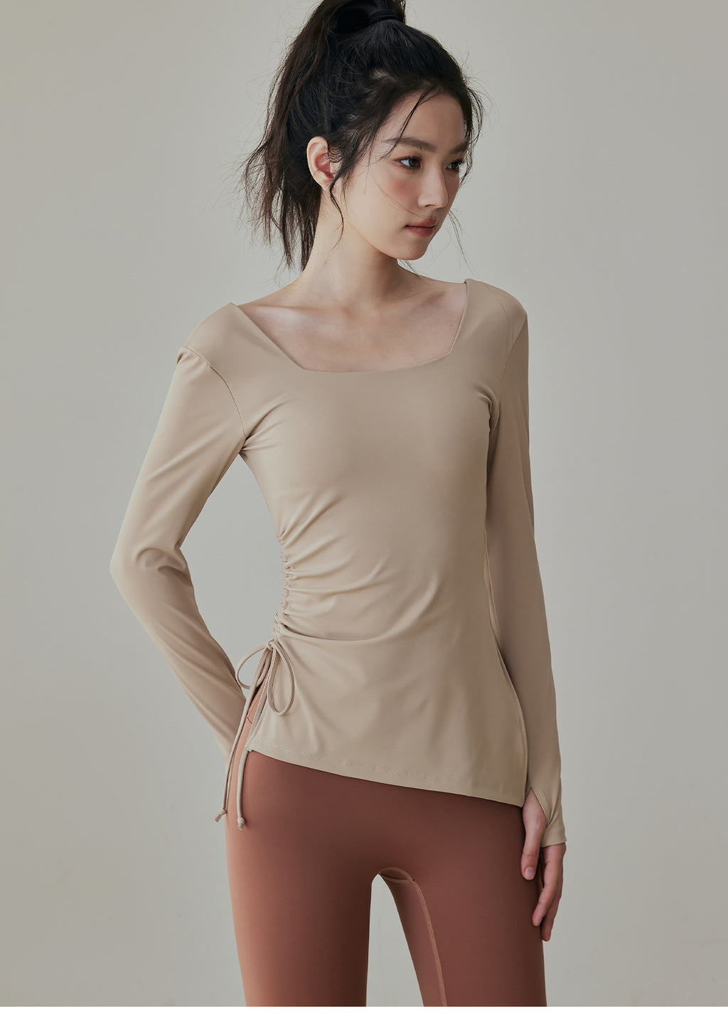 Women's Training Top - Long-Sleeve Drawstring Shirt