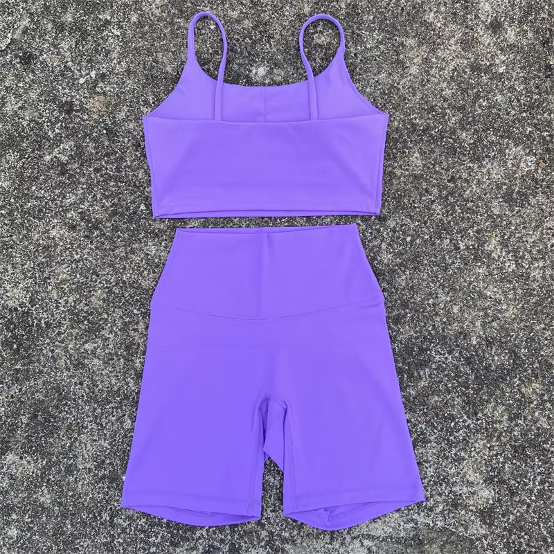 Women's Yoga Set - Camisole and Stretch Shorts