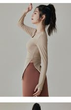 Women's Training Top - Long-Sleeve Drawstring Shirt