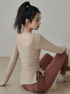 Women's Training Top - Long-Sleeve Drawstring Shirt