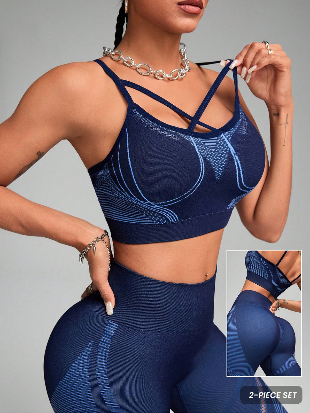 Women's Yoga Set - High-Waisted Bra and Pants