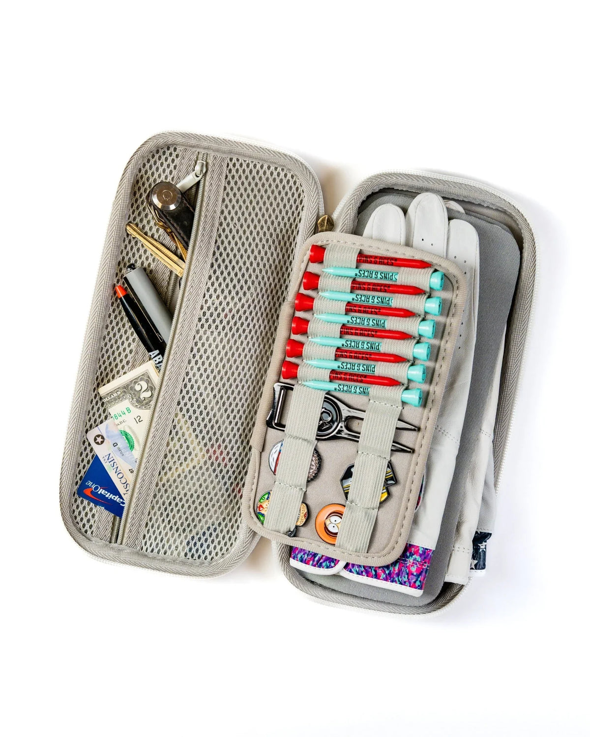 Golf Accessory Caddie - Gray Glove & Gear Organizer