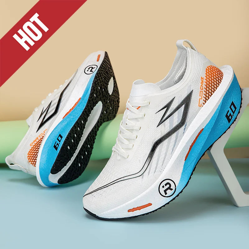 Men's Running Shoes - Air-Mesh Lace-Up Pair