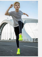 Men's Running Shoes - Air-Mesh Lace-Up Pair