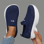 Women's Mesh Shoes - Wide-Toe Lace-Up Pair