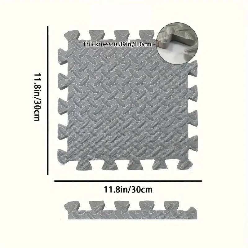 Gym Floor Tiles - 16-Piece Interlocking Set