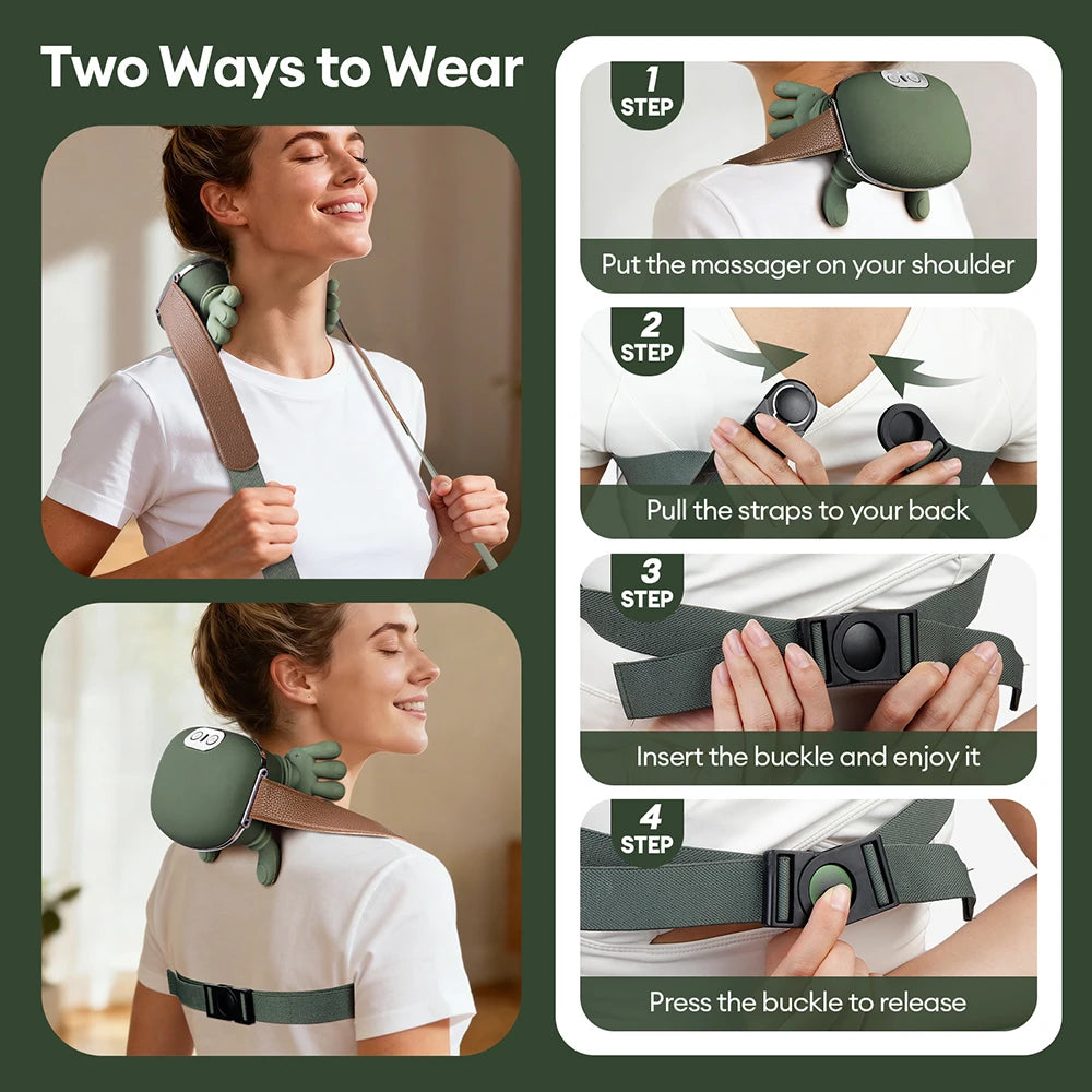 Neck Massager - Wireless Shoulder and Trapezius Device