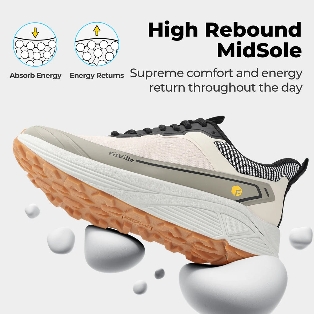 Men's Walking Shoes - Wide Toe-Box Mesh Sneakers