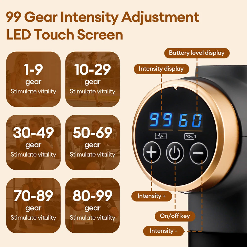 Massage Gun - 11-Head Body Massager