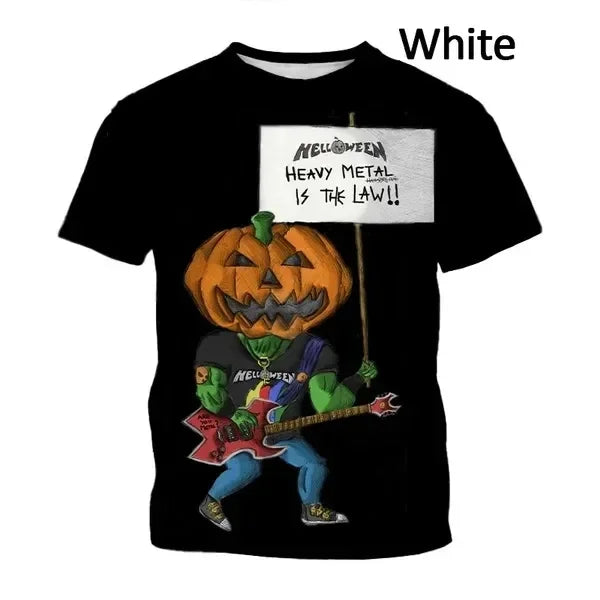 Kids Athletic T-Shirt - Halloween Print Short Sleeve