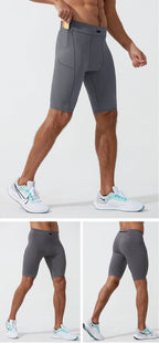 Men's Compression Shorts - Running Tights with Pocket