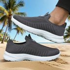 Men's Walking Shoes - Slip-On Mesh Sneakers