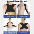 Back Support Brace - Adjustable Strap Design