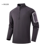 Men's Pullover - Three-Quarter-Sleeve Polyester Top