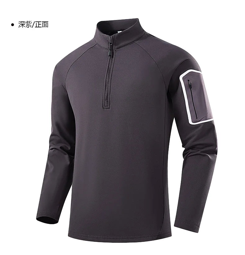 Men's Pullover - Three-Quarter-Sleeve Polyester Top