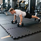 Gym Floor Tiles - 16-Piece Interlocking Set