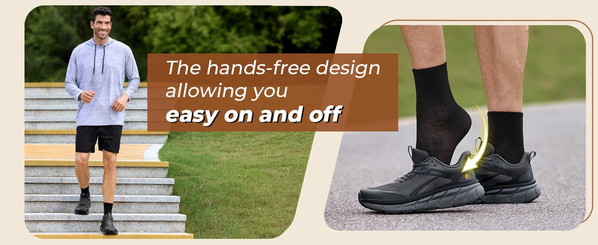 Men's Walking Shoes - Wide Toe-Box Mesh Sneakers