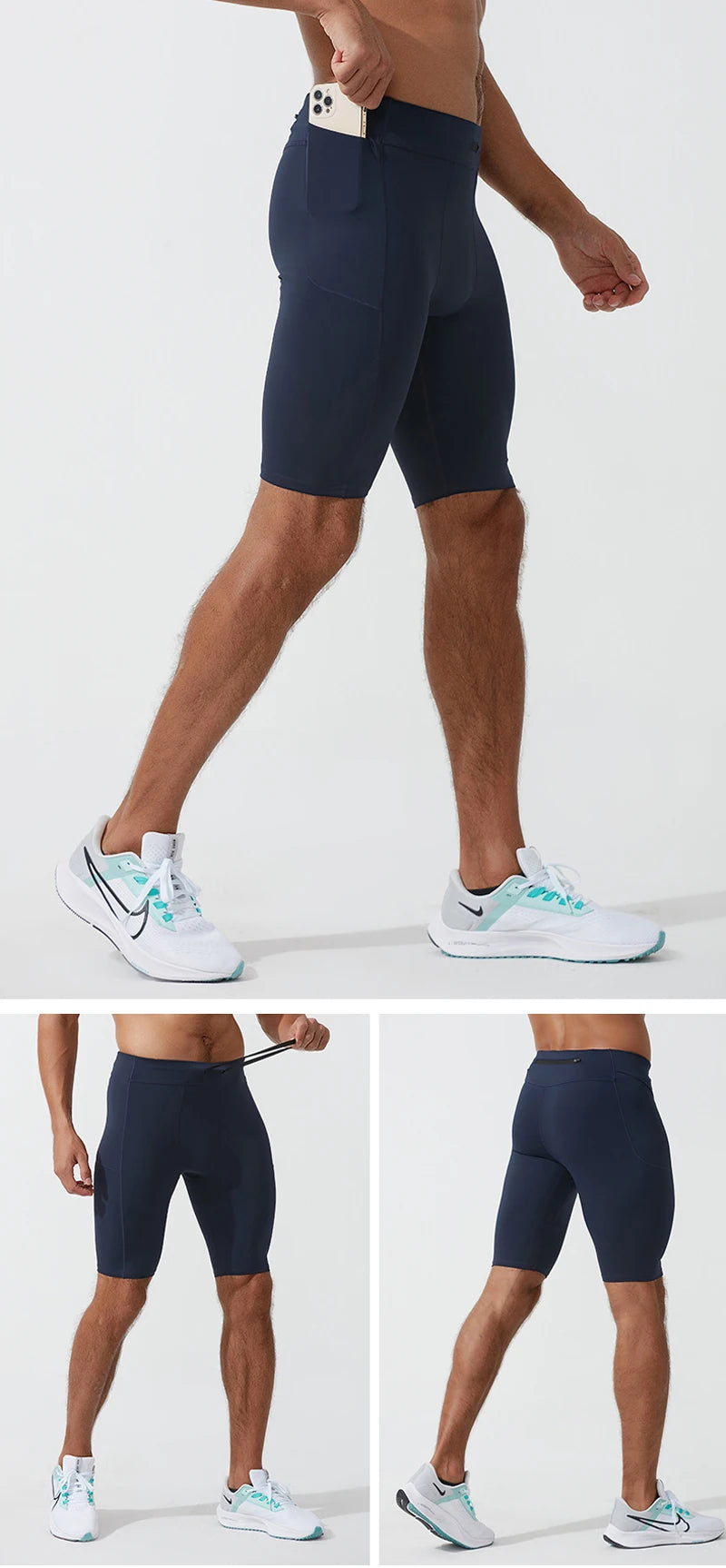 Men's Compression Shorts - Running Tights with Pocket
