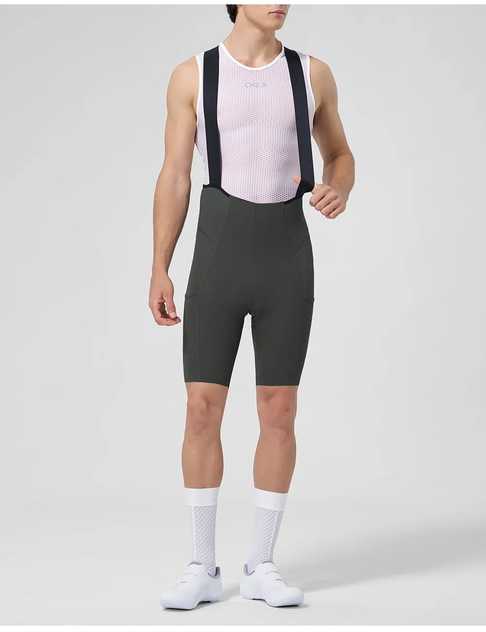 Men's Cycling Bib Shorts - Nylon Stretch Riding Shorts