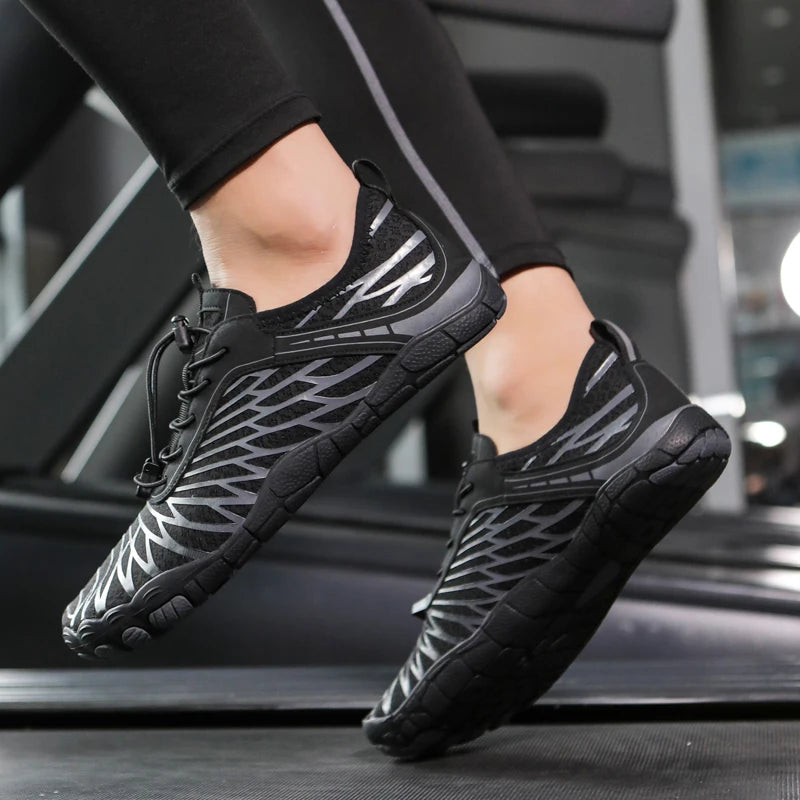 Men's Water Shoes - Mesh Lace-Up Aqua Shoes
