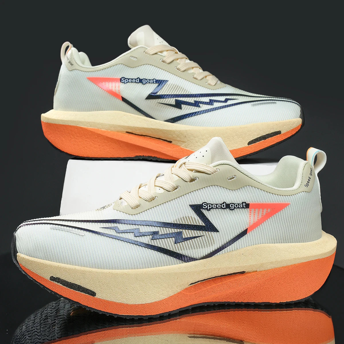 Men's Athletic Shoes - Mesh Lace-Up Pair
