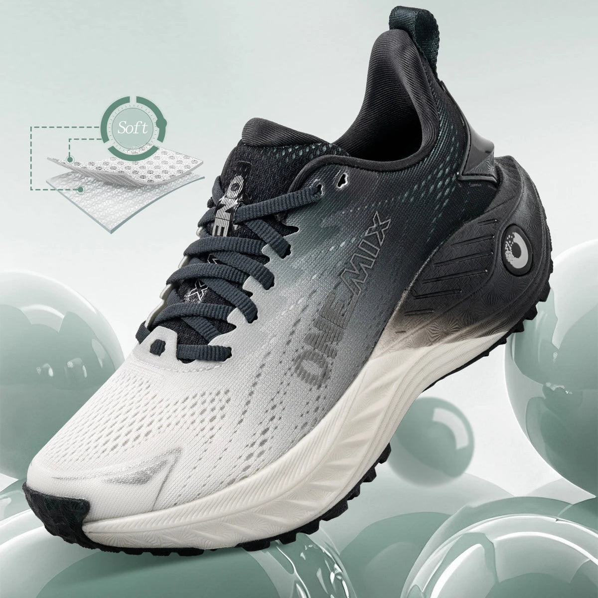 Running Shoes - Air-Mesh Lace-Up Pair