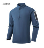 Men's Pullover - Three-Quarter-Sleeve Polyester Top
