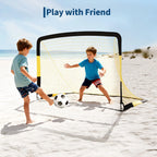 Soccer Goal Set - Two 6 × 4 ft Pop-Up Nets