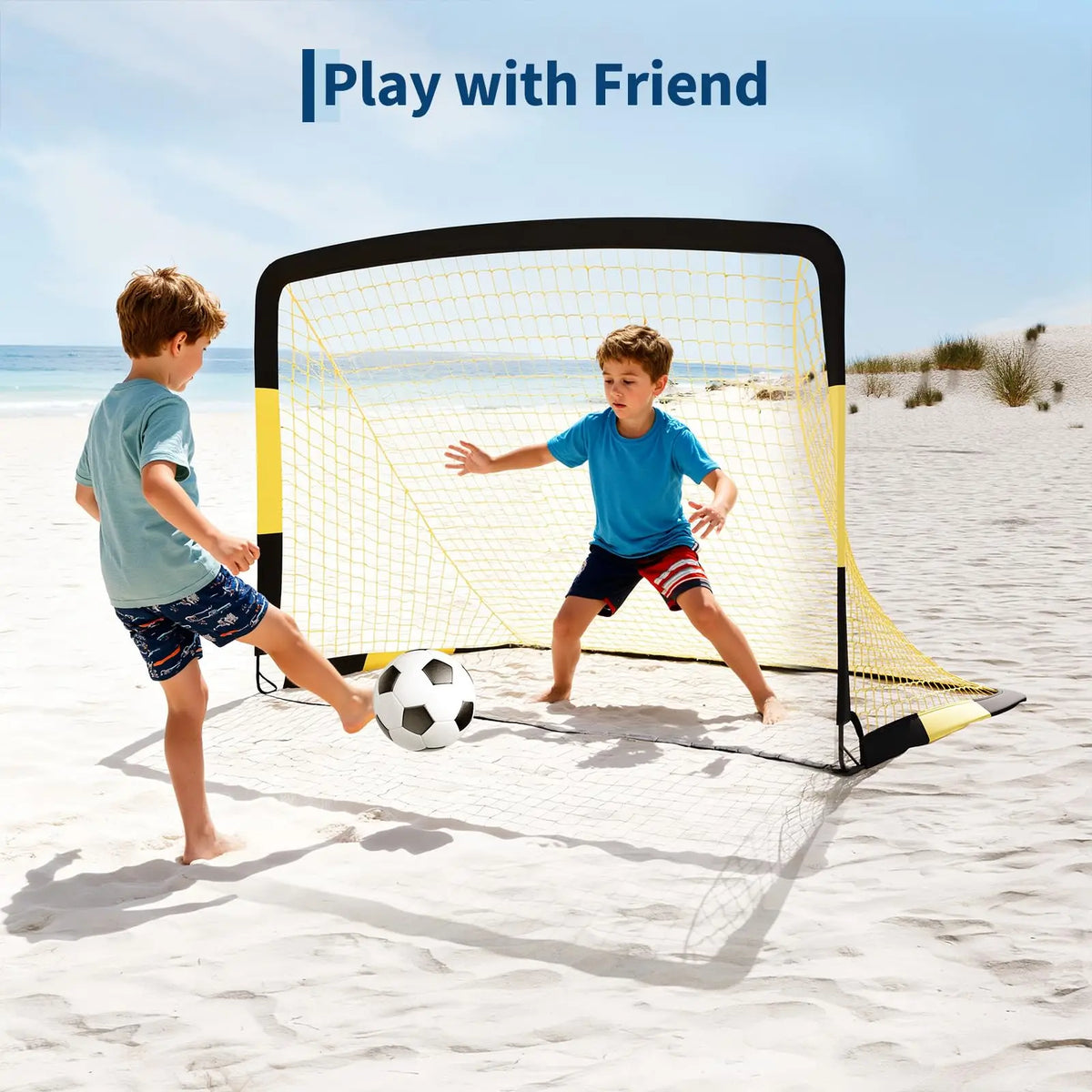 Soccer Goal Set - Two 6 × 4 ft Pop-Up Nets
