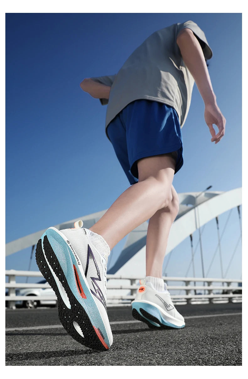 Men's Running Shoes - Air-Mesh Lace-Up Pair