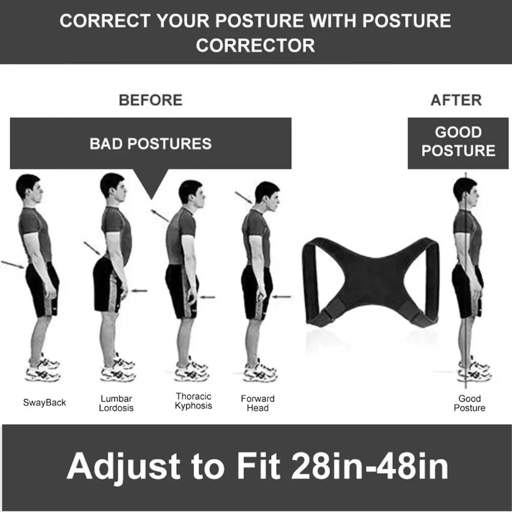 Stridewell Posture Corrector - Adjustable Back Support Brace