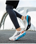 Men's Running Shoes - Air-Mesh Lace-Up Pair