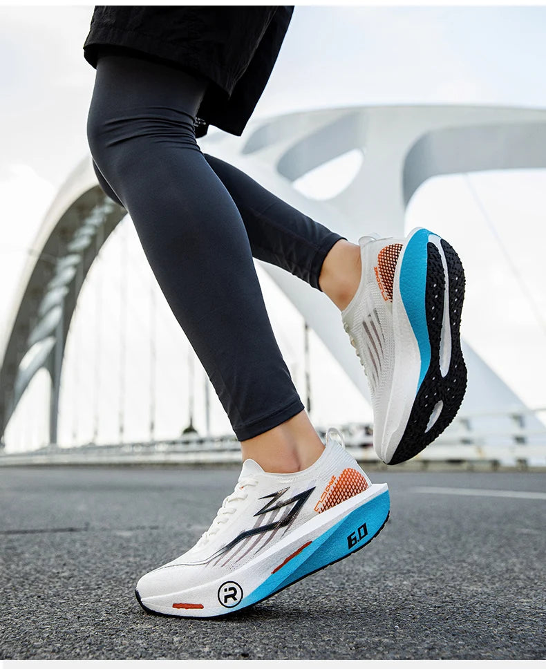 Men's Running Shoes - Air-Mesh Lace-Up Pair