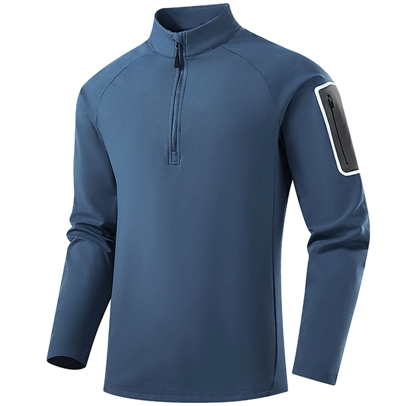 Men's Pullover - Three-Quarter-Sleeve Polyester Top