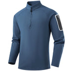 Men's Pullover - Three-Quarter-Sleeve Polyester Top