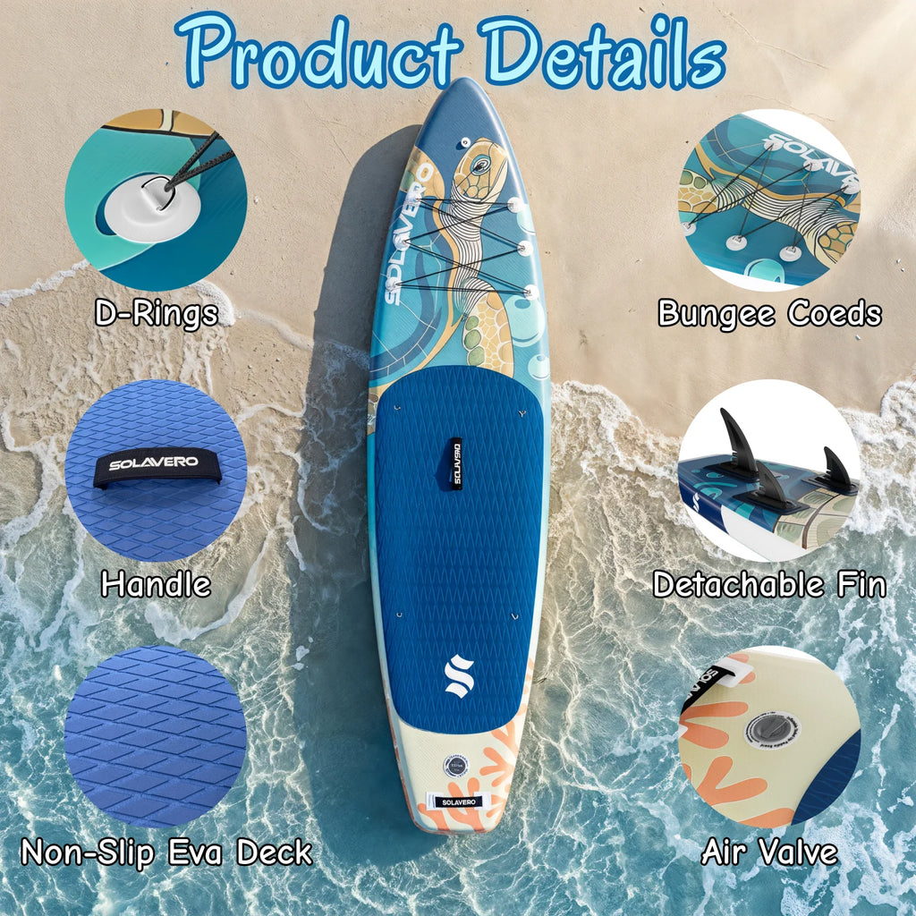 Inflatable Paddle Board - EVA Deck SUP Set