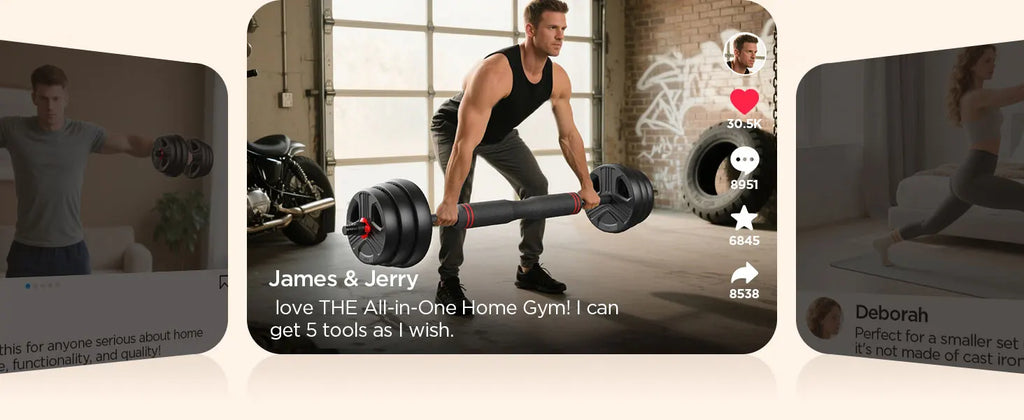 Adjustable Weight Set - 5-in-1 Free Weight System
