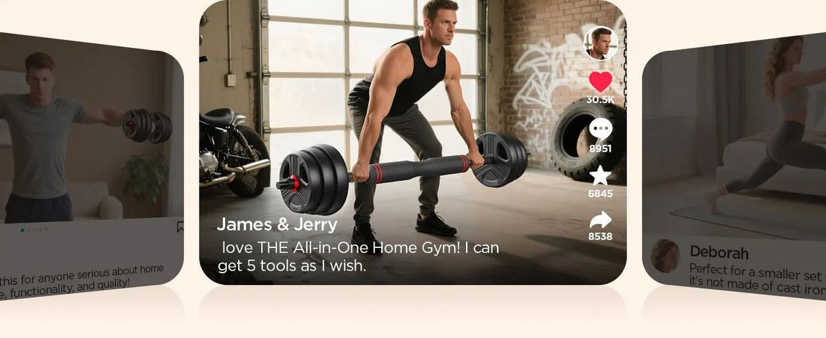 Adjustable Weight Set - 5-in-1 Free Weight System
