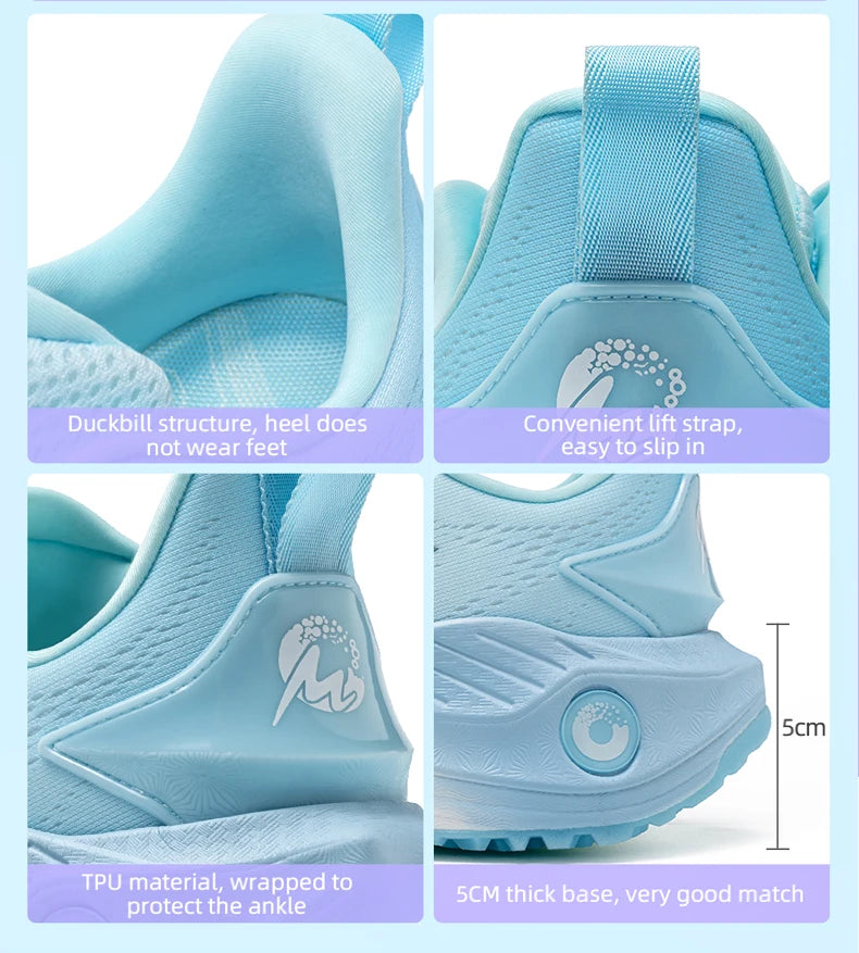 Running Shoes - Air-Mesh Lace-Up Pair