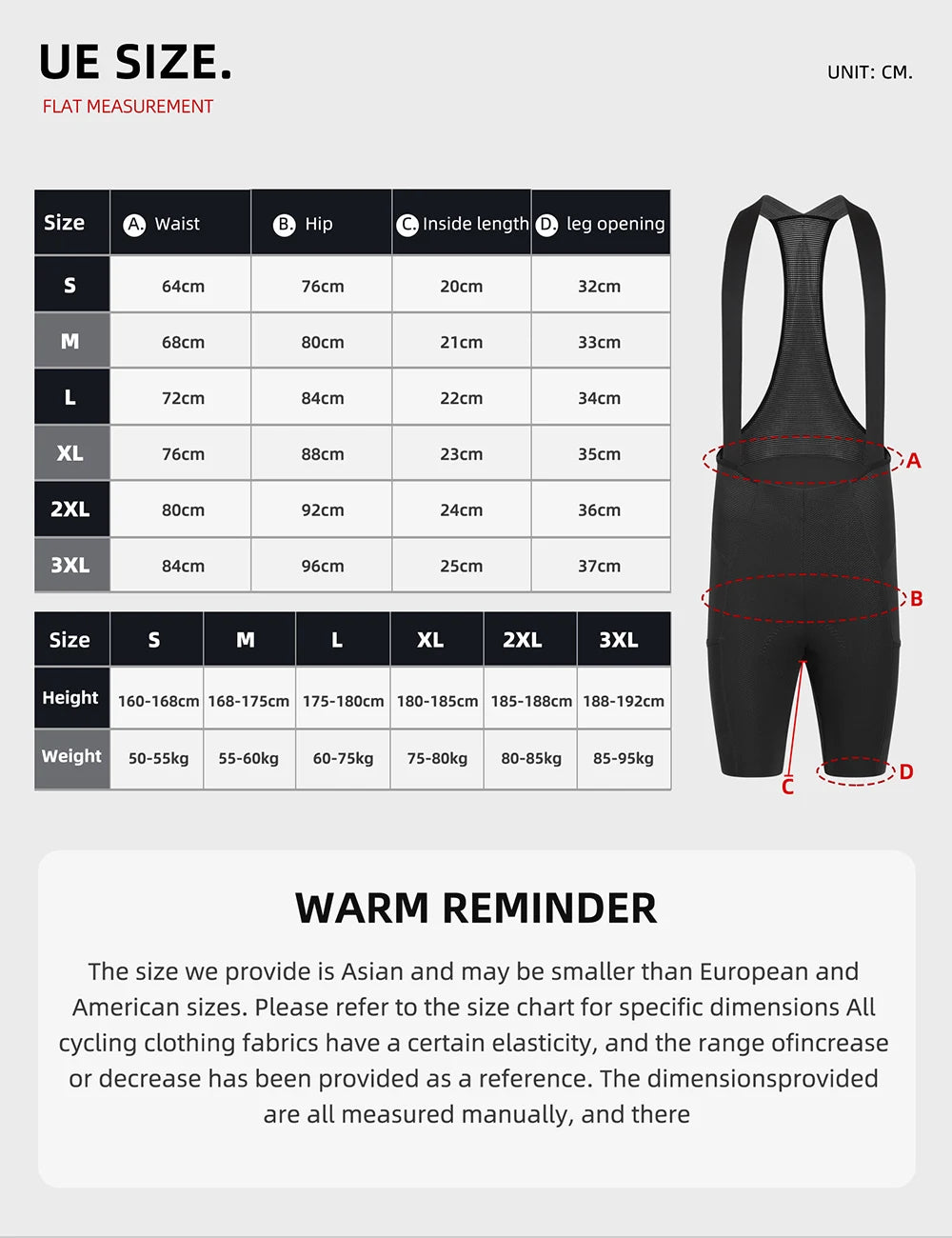 Men's Cycling Bib Shorts - Nylon Stretch Riding Shorts