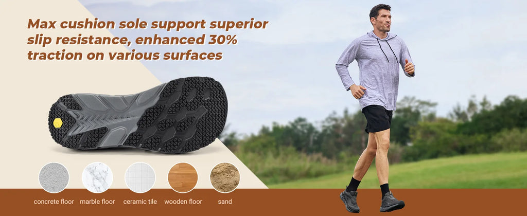 Men's Walking Shoes - Wide Toe-Box Mesh Sneakers