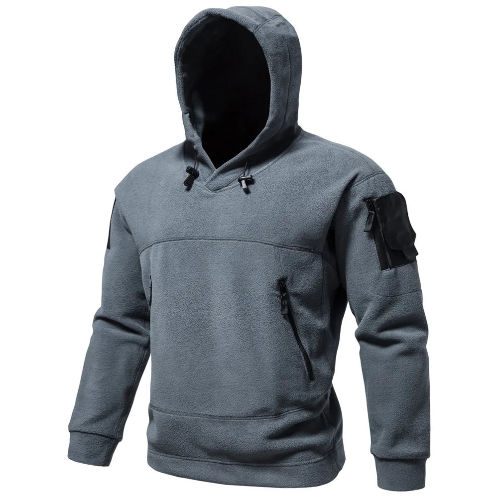 Men's Outdoor Hoodie - Multi-Pocket Warm Layer