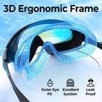 Women's Swim Goggles - Wide-View Adjustable Pair
