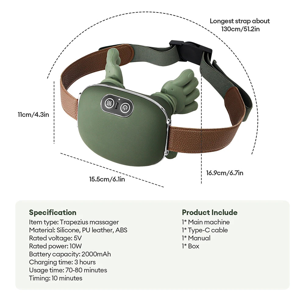 Neck Massager - Wireless Shoulder and Trapezius Device