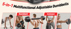Adjustable Weight Set - 5-in-1 Free Weight System