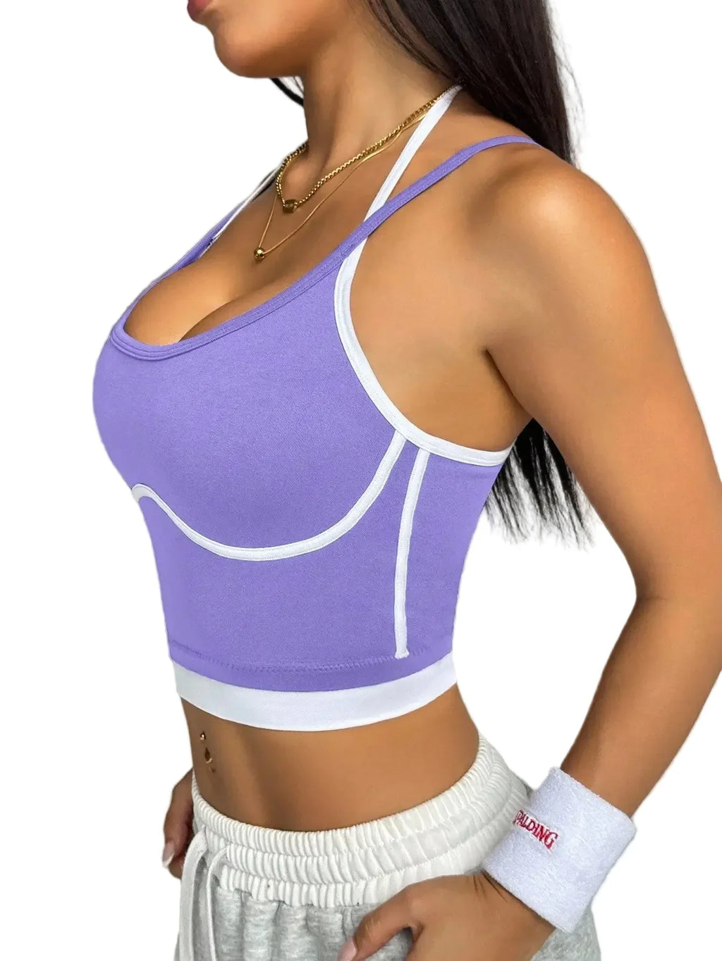 Women's Workout Top – Supportive Color Block