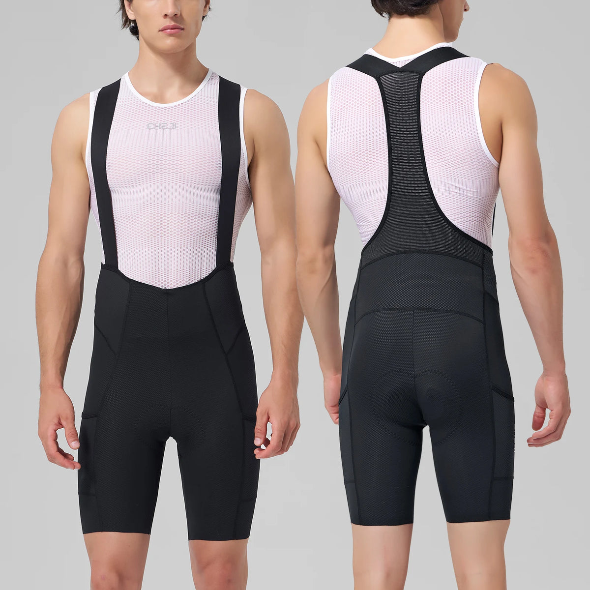 Men's Cycling Bib Shorts - Nylon Stretch Riding Shorts