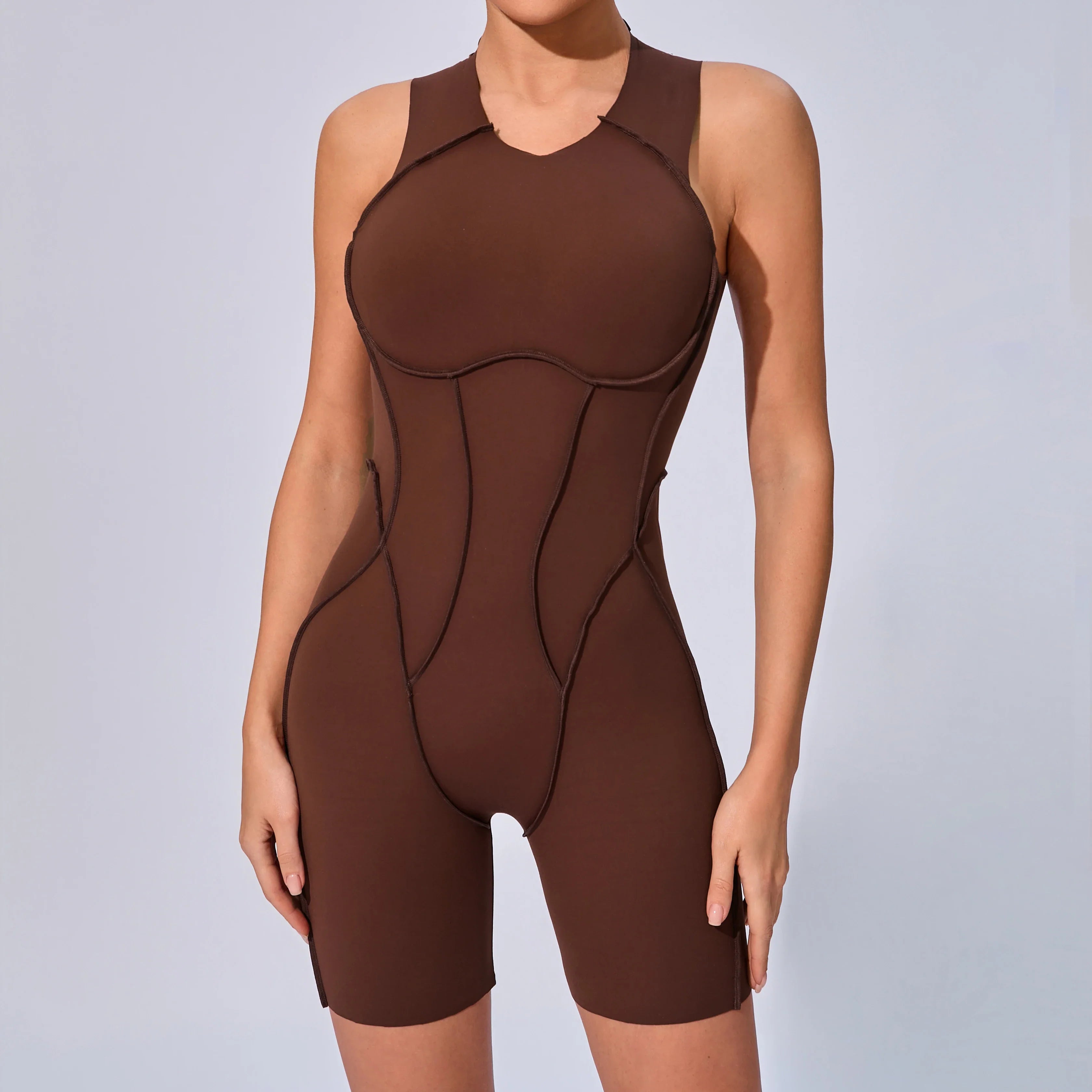 Women's Workout Jumpsuit – Padded Activewear Bodysuit