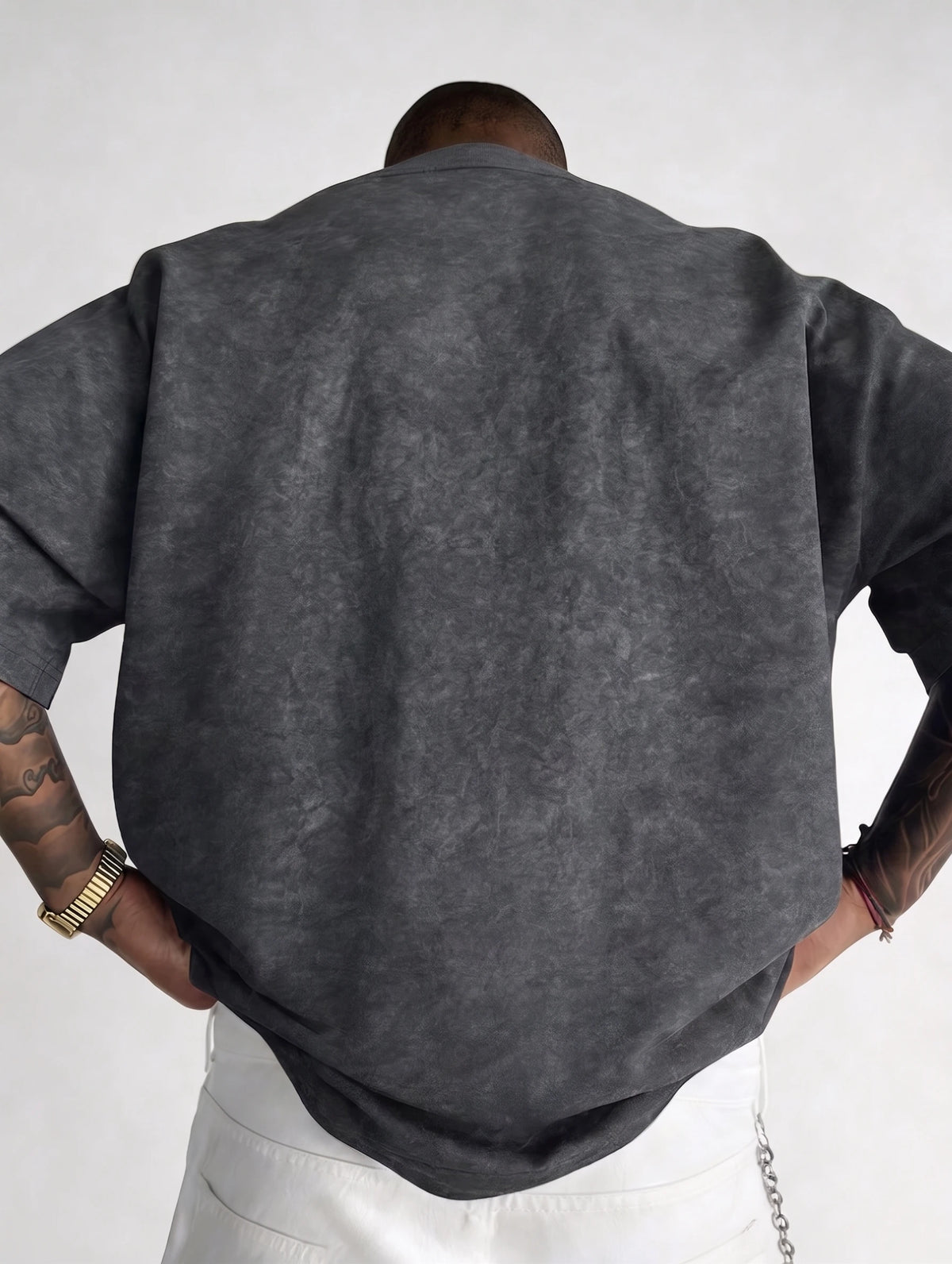 Men's Vintage Acid-Wash T-Shirt – Oversized Fit - product view 12