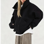 Women's Zip Hoodie - Loose Polyester Layer